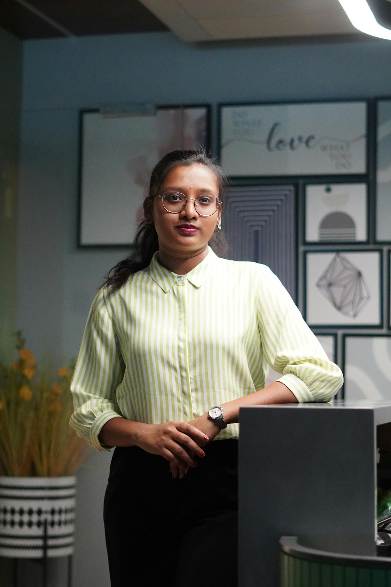 Indian woman manager in meeting